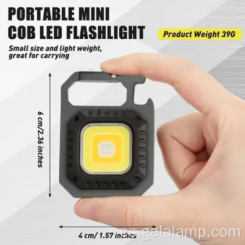 Llavero compacto recargable para acampar